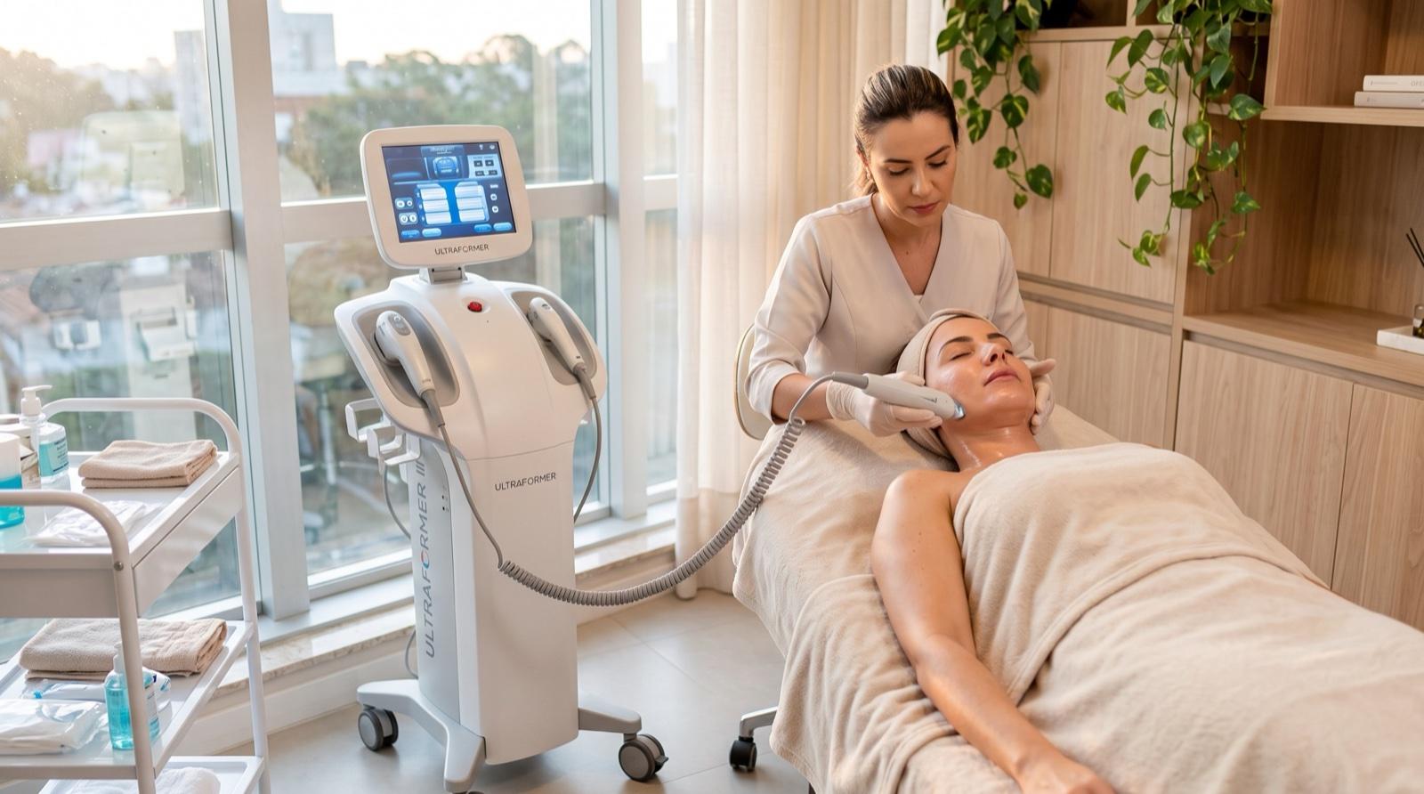 Aplicação de Ultraformer em paciente na RENOVE Dermatologia, Brasília